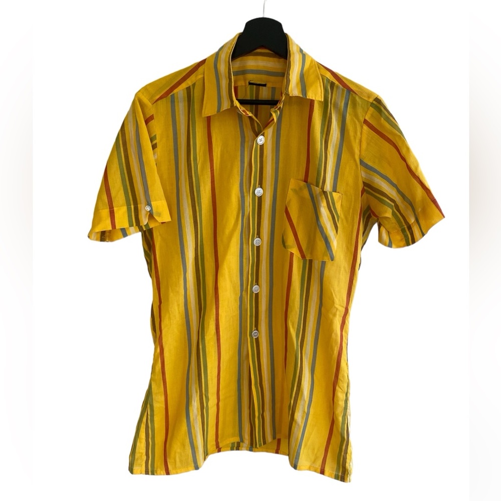 Vintage Striped Short Sleeve Shirt
